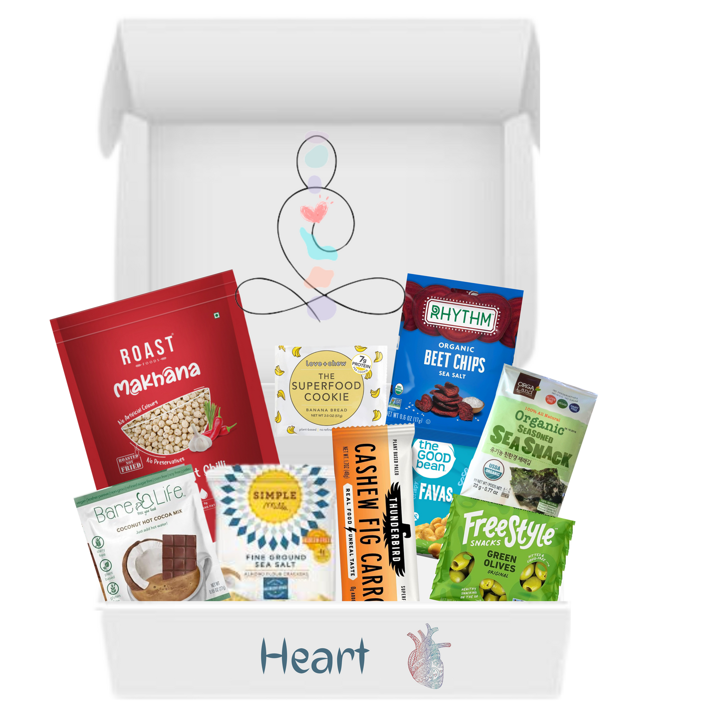 Valentine's day healthy gift box :  Heart